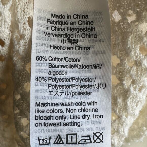 Madewell Texture & Thread Eyelet Flutter-Sleeve Top Ivory - Picture 7 of 8